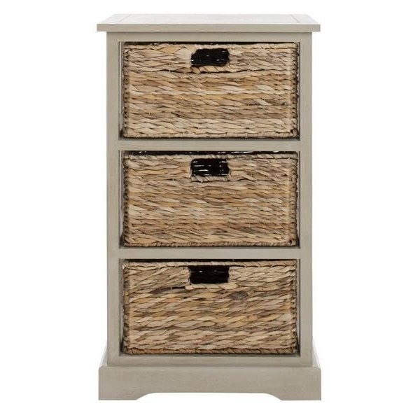 Safavieh Halle Storage Side Table- Vintage Grey - 29.5 x 13.4 x 17.3 in. - AMH5738D