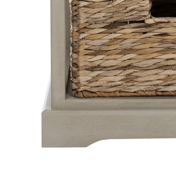 Safavieh Halle Storage Side Table- Vintage Grey - 29.5 x 13.4 x 17.3 in. - AMH5738D