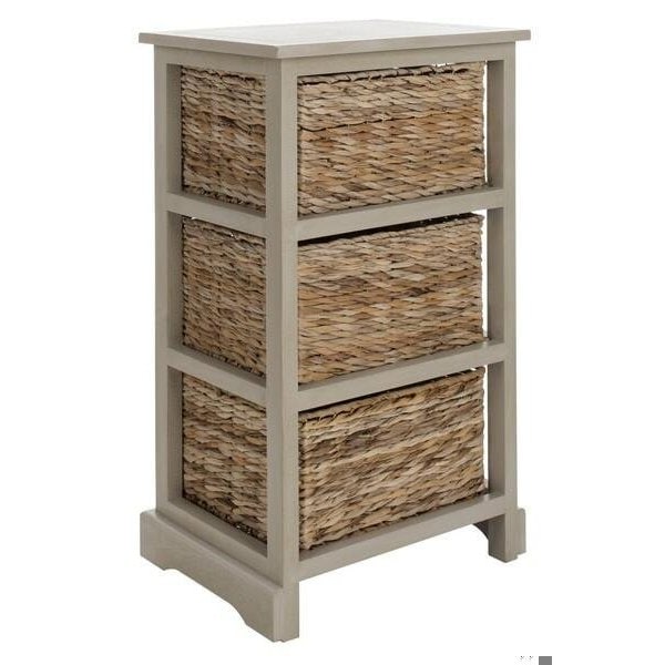 Safavieh Halle Storage Side Table- Vintage Grey - 29.5 x 13.4 x 17.3 in. - AMH5738D