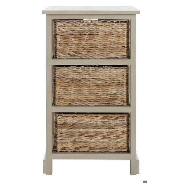 Safavieh Halle Storage Side Table- Vintage Grey - 29.5 x 13.4 x 17.3 in. - AMH5738D