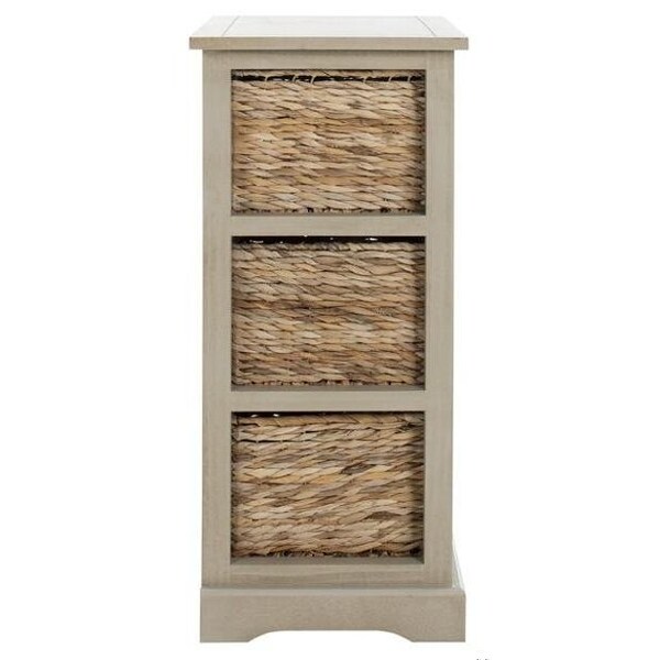 Safavieh Halle Storage Side Table- Vintage Grey - 29.5 x 13.4 x 17.3 in. - AMH5738D
