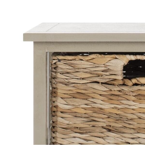 Safavieh Halle Storage Side Table- Vintage Grey - 29.5 x 13.4 x 17.3 in. - AMH5738D