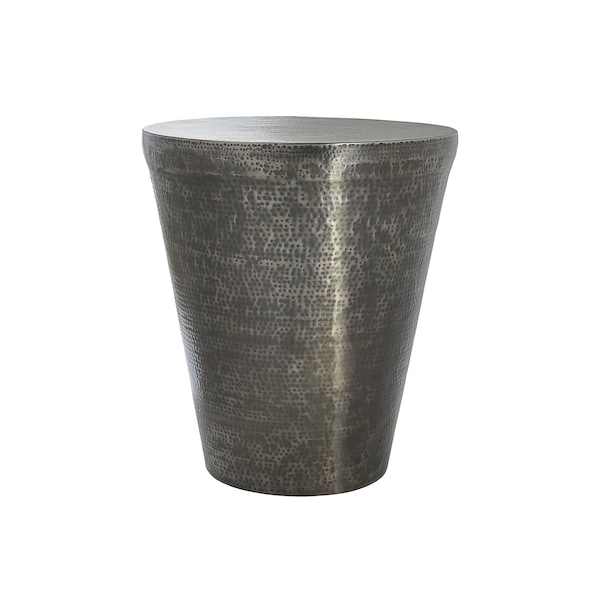 Monarch Specialties Accent Table, Drum, Side, End, Nightstand, Lamp, Living Room, Bedroom, Grey Metal, Contemporary - I 3924