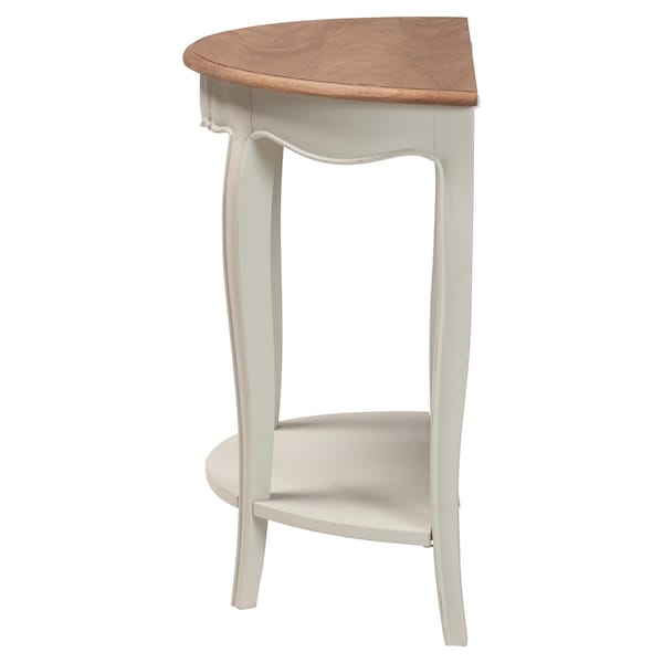 Baxton Studio Cordelia Country Cottage Farmhouse Greyish Beige and Natural Brown Finished Console Table - 148-8187