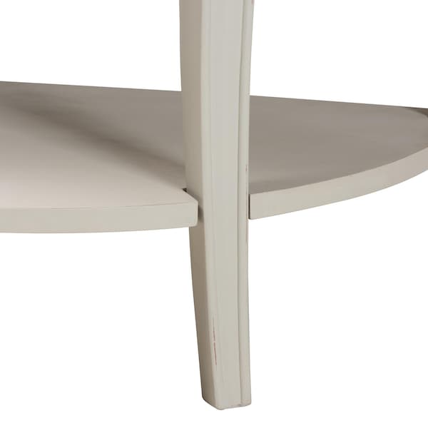 Baxton Studio Cordelia Country Cottage Farmhouse Greyish Beige and Natural Brown Finished Console Table - 148-8187