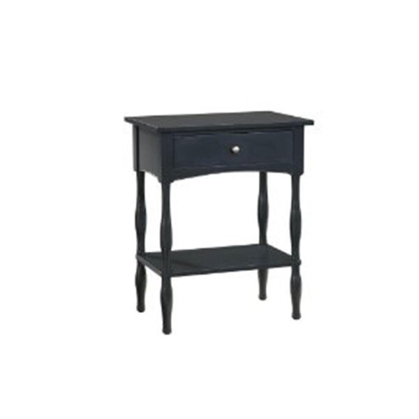 Deluxdesigns Shaker Cottage End Table - Black - 24in. x 16in. x 30in. - DE2800524
