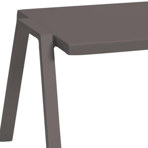 Homeroots Taupe Aluminum Side Table22 x 18 x 16 in. - 372271