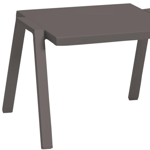 Homeroots Taupe Aluminum Side Table22 x 18 x 16 in. - 372271
