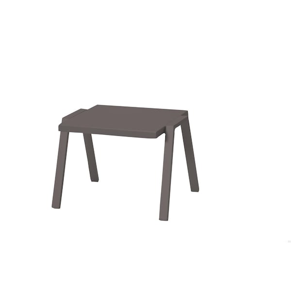 Homeroots Taupe Aluminum Side Table22 x 18 x 16 in. - 372271