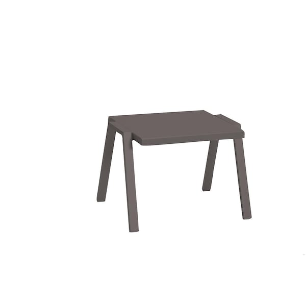 Homeroots Taupe Aluminum Side Table22 x 18 x 16 in. - 372271