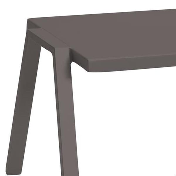 Homeroots Taupe Aluminum Side Table22 x 18 x 16 in. - 372271
