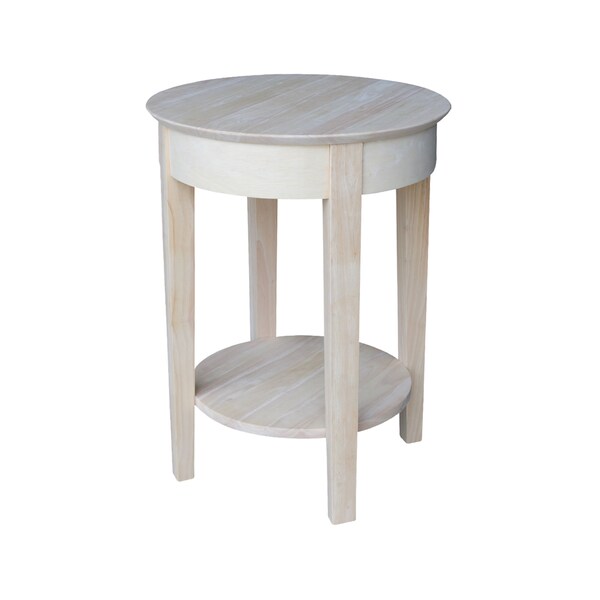 International Concepts Rectangle Phillips Accent Table Includes Drawer, 21 in W, 21 in L, 28 in H, Wood, Unfinished - OT-2128