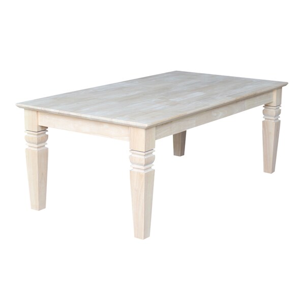 International Concepts Rectangle Java Coffee Table, 48 in W, 26 in L, 18 in H, Wood, Unfinished - OT-60C