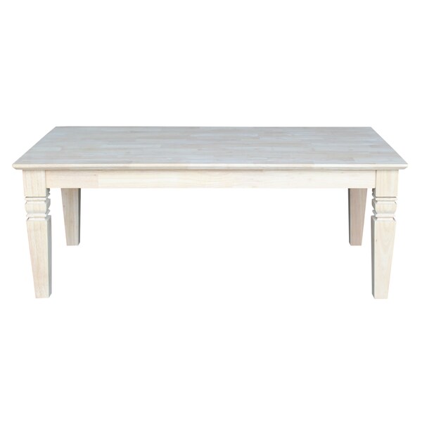 International Concepts Rectangle Java Coffee Table, 48 in W, 26 in L, 18 in H, Wood, Unfinished - OT-60C