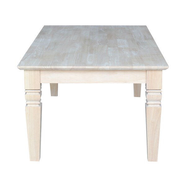 International Concepts Rectangle Java Coffee Table, 48 in W, 26 in L, 18 in H, Wood, Unfinished - OT-60C