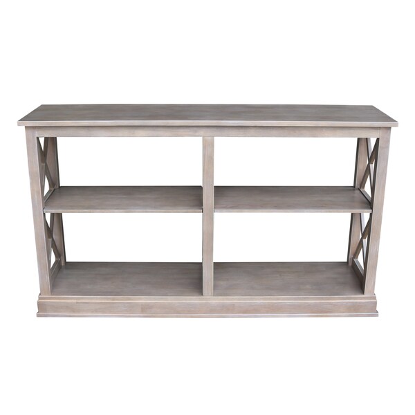International Concepts Rectangle Hampton Sofa Server Table with Shelves, 60 in W, 16 in L, 34.5 in H, Wood - OT09-70SL