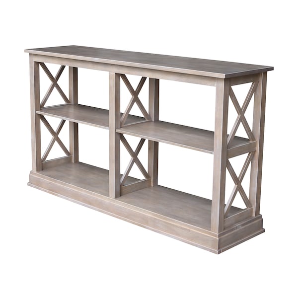 International Concepts Rectangle Hampton Sofa Server Table with Shelves, 60 in W, 16 in L, 34.5 in H, Wood - OT09-70SL