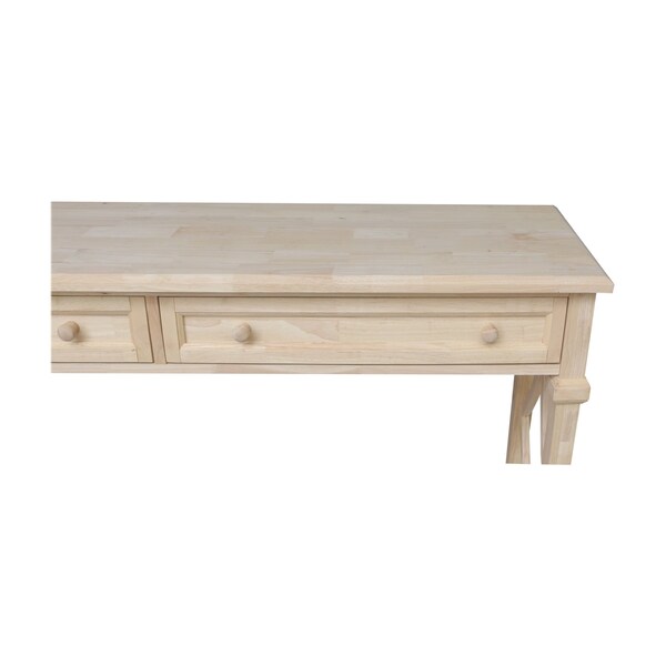 International Concepts Rectangle Josephine Solid Wood Console/Sofa Table with Shelf and 2 Drawers -, 64 in W, 18 in L - OT-19S