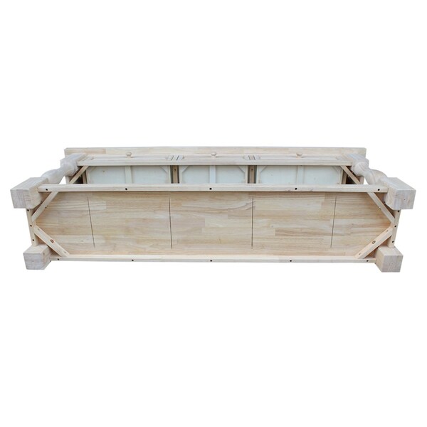 International Concepts Rectangle Tuscan Console Table, 70 in W, 17 in L, 30 in H, Wood, Unfinished - OT-17S