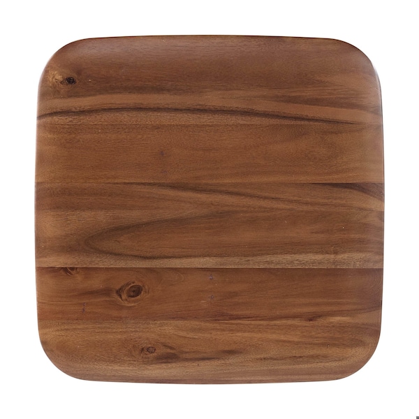 Alaterre Furniture Rectangle End Table, 20 in W, 20 in L, Solid Acacia, Warm Chestnut - ANCA0170