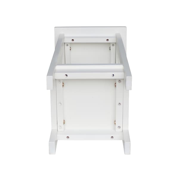 International Concepts Rectangle 24 in X-Sided Plant Stand Snow, 12 in W, 12 in L, 24 in H, Wood, White - OT08-3071X