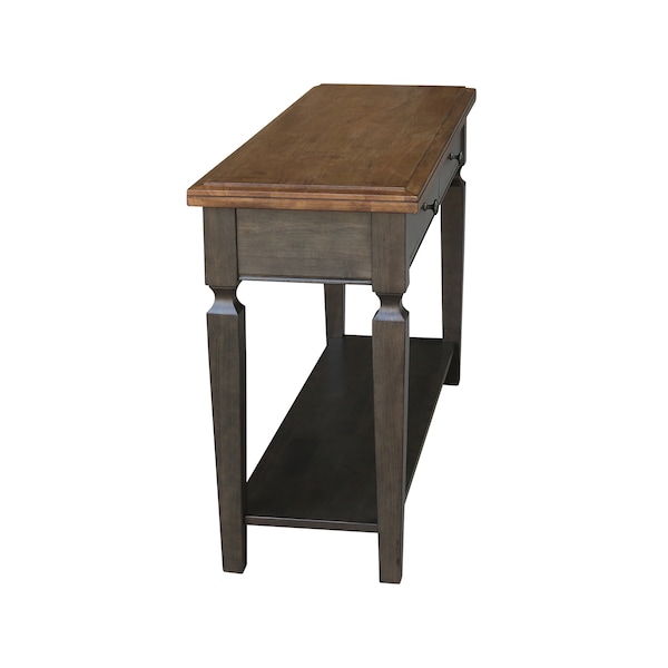 International Concepts Rectangle Vista Console/Sofa Table, 48 in W, 16 in L, 30 in H, Wood, Hickory/Washed Coal - OT45-15S