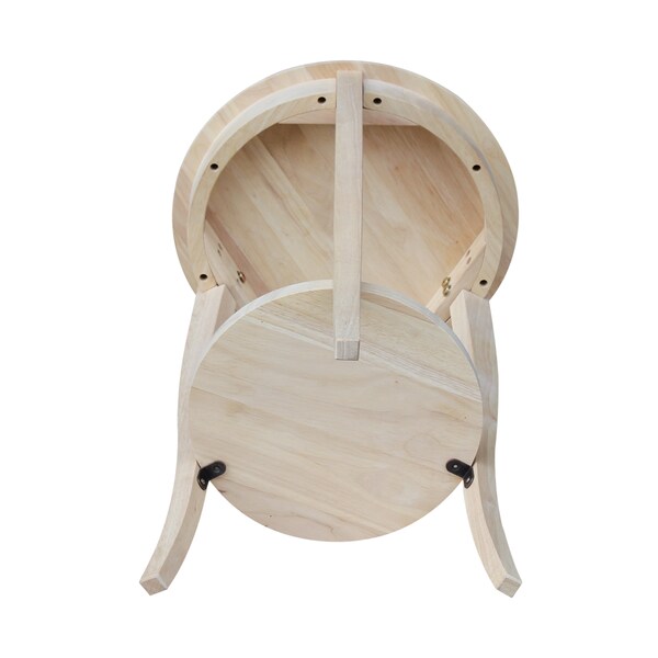 International Concepts Round Cambria  End Table, 16 in W, 16 in L, 24 in H, Wood, Unfinished - OT-18R-16