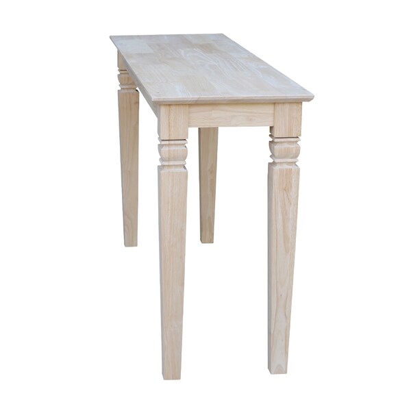 International Concepts Rectangle Java Console Table, 52 in W, 16 in L, 30 in H, Wood, Unfinished - OT-60S
