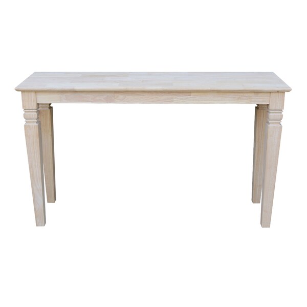 International Concepts Rectangle Java Console Table, 52 in W, 16 in L, 30 in H, Wood, Unfinished - OT-60S