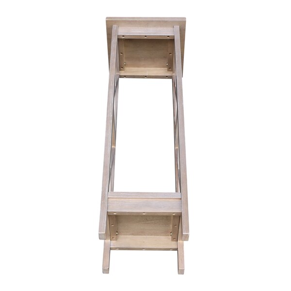 International Concepts Rectangle 36 in X-Sided Plant Stand, 12 in W, 12 in L, 36 in H, Wood, Washed Gray Taupe - OT09-3069X