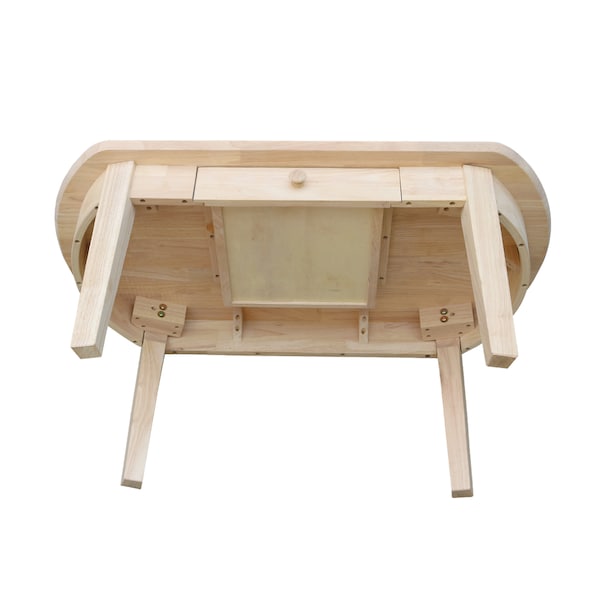 International Concepts Rectangle Philips Oval Coffee Table, 42 in W, 24 in L, 18 in H, Wood, Unfinished - OT-5C