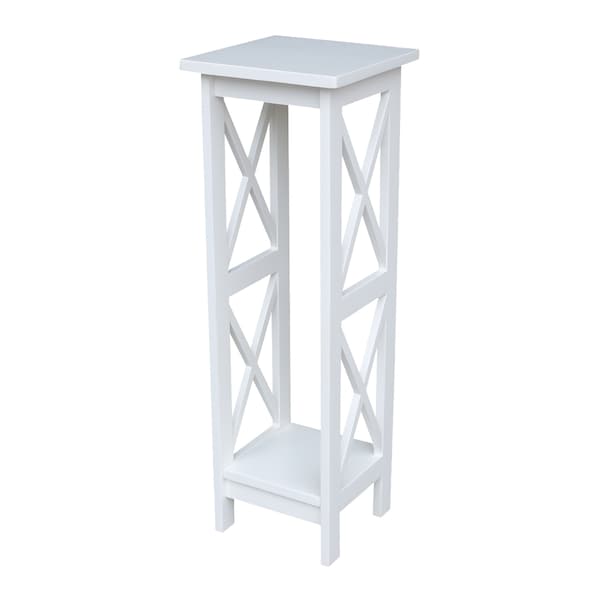 International Concepts Rectangle 36 in X-Sided Plant Stand Snow, 12 in W, 12 in L, 36 in H, Wood, White - OT08-3069X