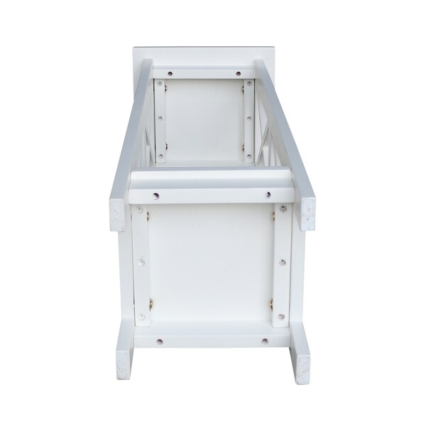 International Concepts Rectangle 36 in X-Sided Plant Stand Snow, 12 in W, 12 in L, 36 in H, Wood, White - OT08-3069X