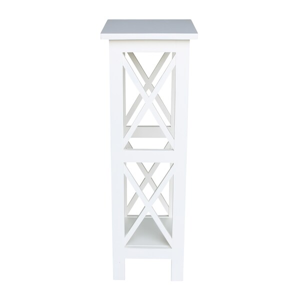 International Concepts Rectangle 36 in X-Sided Plant Stand Snow, 12 in W, 12 in L, 36 in H, Wood, White - OT08-3069X