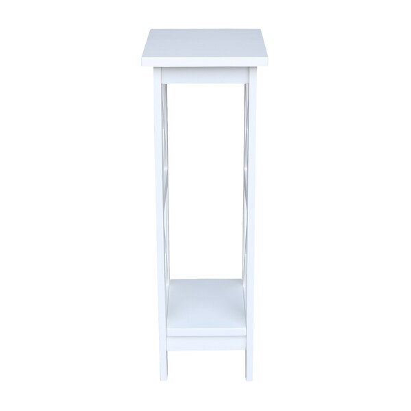 International Concepts Rectangle 36 in X-Sided Plant Stand Snow, 12 in W, 12 in L, 36 in H, Wood, White - OT08-3069X