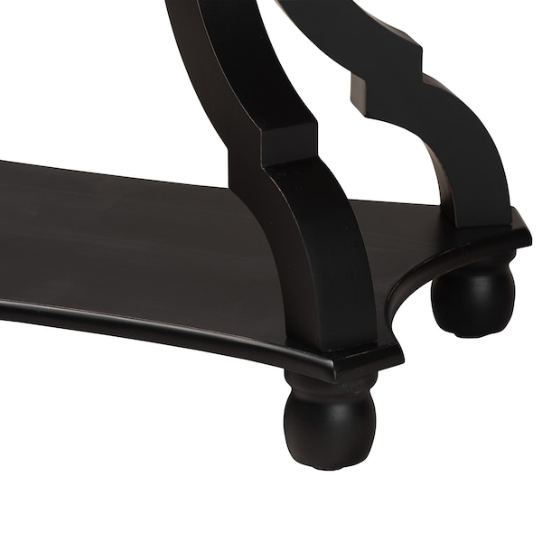 Baxton Studio End Table, 22 W, 15 L, 24 H, MDF, Firwood, Black - 222-12594-ZORO