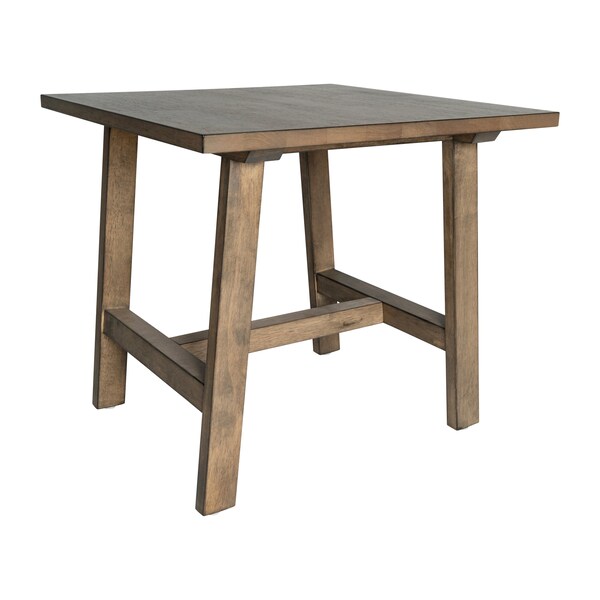 Flash Furniture Square 21.75 W, 21.75 L, Rubberwood (Parawood), Rustic Brown - LFS-4005-RSTBRN-GG