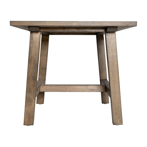 Flash Furniture Square 21.75 W, 21.75 L, Rubberwood (Parawood), Rustic Brown - LFS-4005-RSTBRN-GG