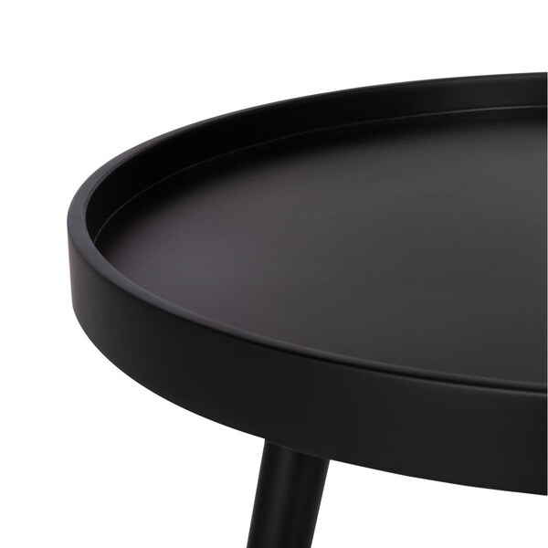 Safavieh Fritz Round Tray Side Table, Black - ACC4204A