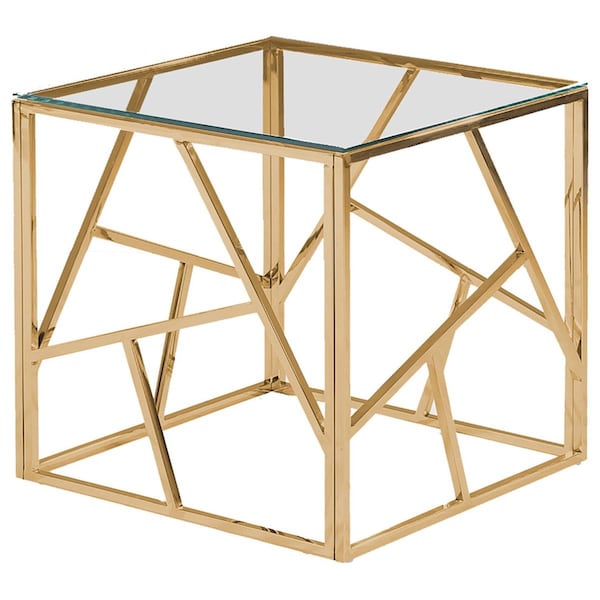 Kd Gabinetes Stainless Steel Living Room Gold End Table - KD2204537