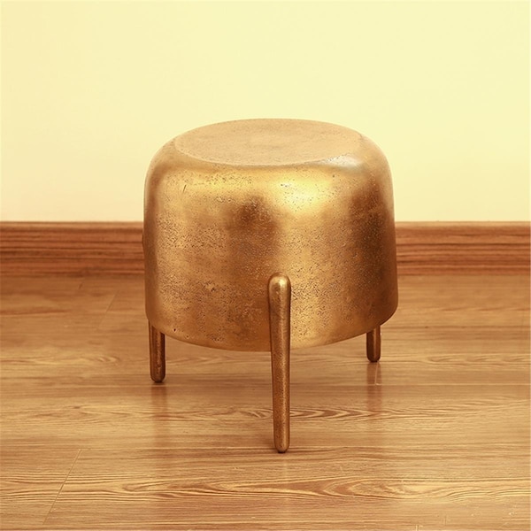 Fixturesfirst 14 x 14 x 14 in. Brass Finish 3 Legged Side Table - FI2480989