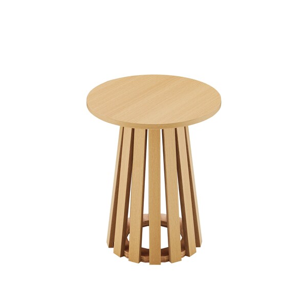 Manhattan Comfort Layla End Table in Natural Oak - ET012-NA