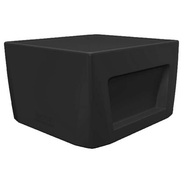 Cortech Rectangle End Table, 24 in W, 24 in L, 15 in H, Polyethylene, Black - 126484BKS