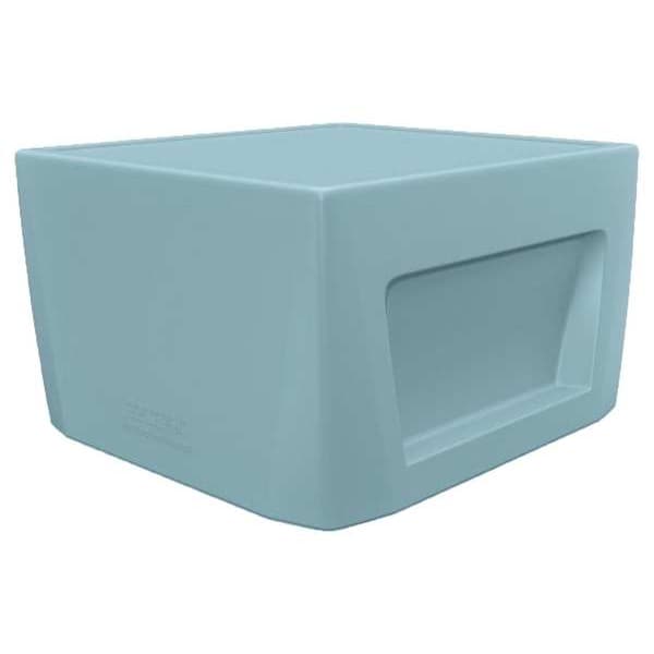 Cortech Rectangle End Table, 24 in W, 24 in L, 15 in H, Polyethylene, Blue Gray - 126484BGS