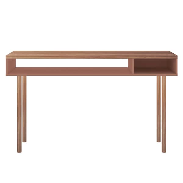 Manhattan Comfort Rectangle Windsor 47.24 Console Accent Table in Ceramic Pink and Nature, 47.24 W, 14.17 L, 30.71 H - 4LC2