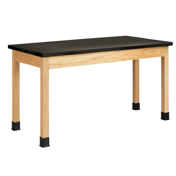 Diversified Spaces Rectangle Table, 60" W, 64" L, 30" H, Phenolic Resin, black - P7144K30N
