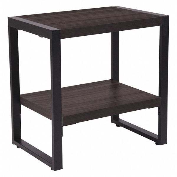Flash Furniture Rectangle End Table, 23.5" W, 15.75" L, 24" H, Laminate, Wood Grain - NAN-JH-1733-GG