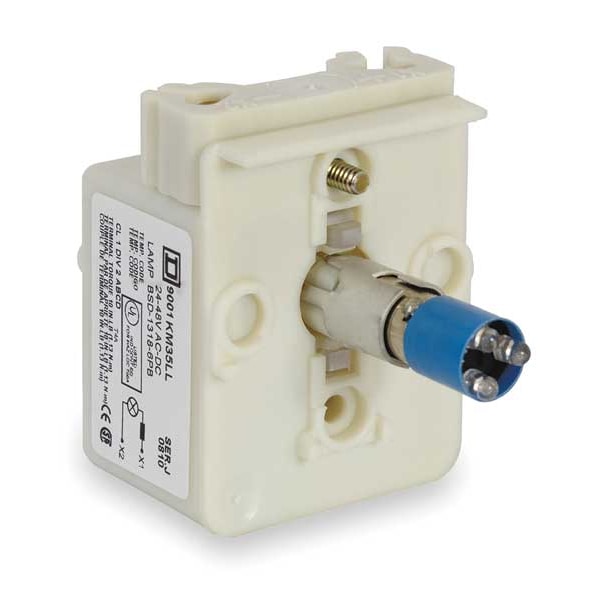 Módulo de lámpara Schneider Electric, 30mm, 120VCA/VCC, azul, LED - 9001KM38LL