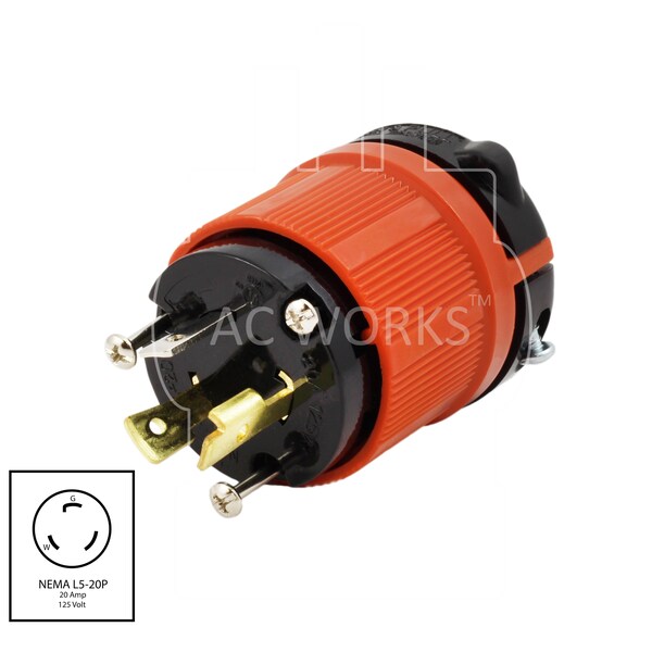 Ac Works NEMA L5-20P 20A 125V 3-Prong Locking Male Plug With UL, C-UL Approval - ASL520P

Trabajo de CA NEMA L5-20P 20A 125V Clavija macho con bloqueo de 3 puntas con aprobación UL, C-UL - ASL520P