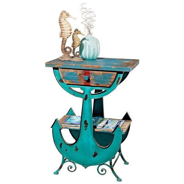 Design Toscano Anchors Aweigh Vintage Coastal Side Table - FU80833